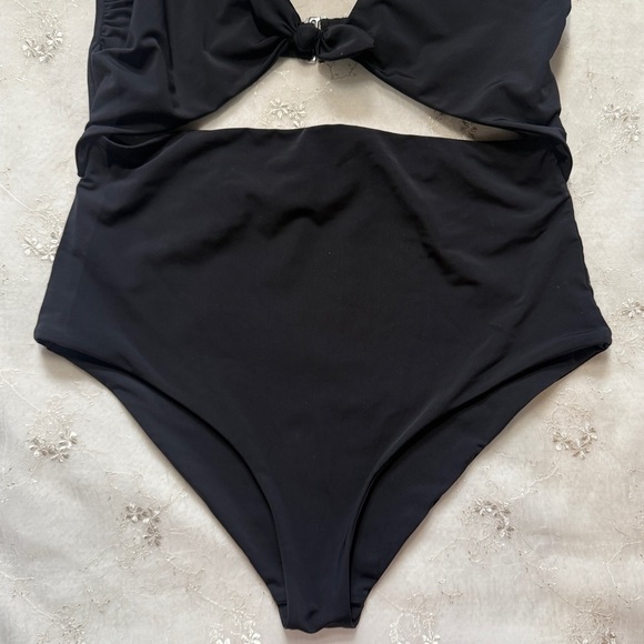 Mara Hoffman Black Cutout One-Piece Swimsuit – Size 2X Made in USA - Picture 3 of 6